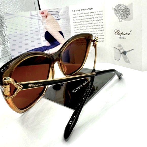 👑Chopard SCH232S TA9P Polarized Cat Eye . Size 55-16-135mm‼️🏆 - Picture 8 of 16